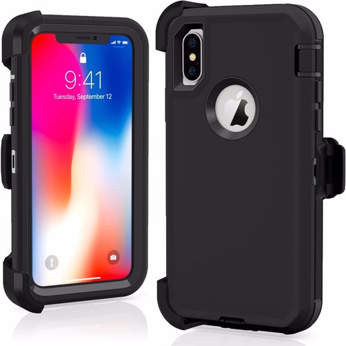 Black rugged defender case for - rugged,